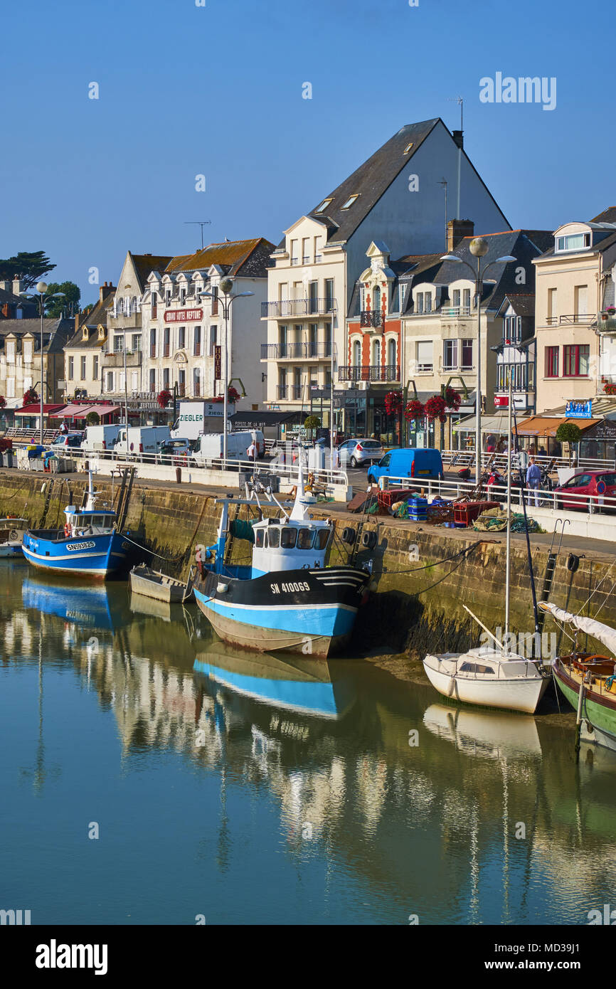 Francia, Loire-Atlantique, Le Pouliguen, Porto Foto Stock