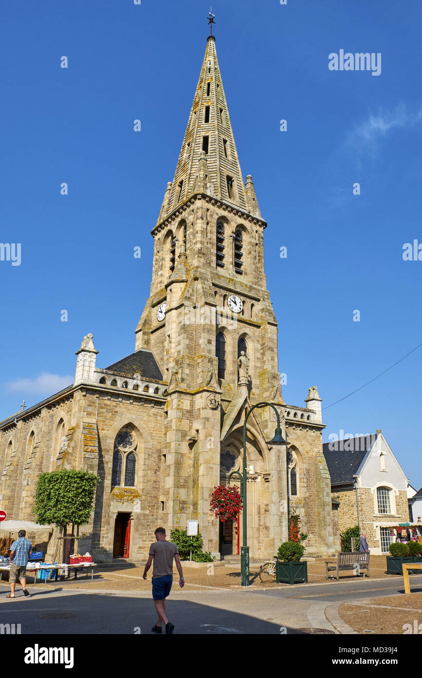 Francia, Loire-Atlantique, Le Pouliguen, chiesa Saint Nicolas Foto Stock
