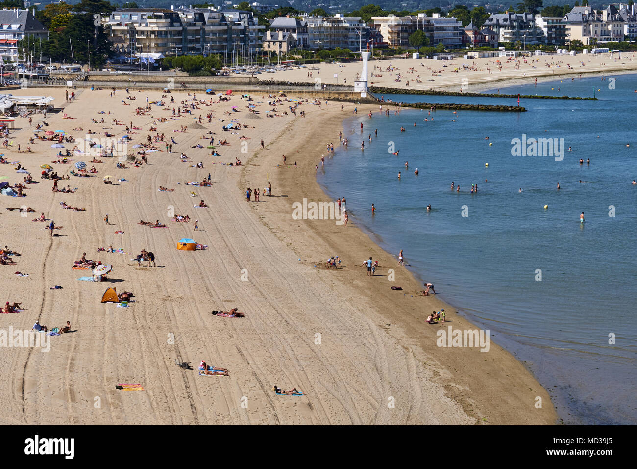 Francia, Loire-Atlantique, Le Pouliguen, spiaggia Foto Stock