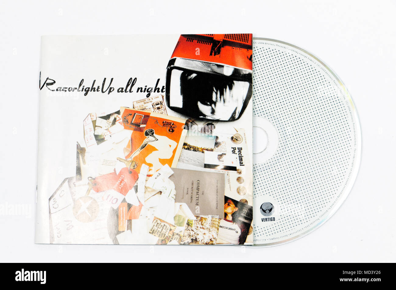 Su tutta la notte il primo album di British indie rock band Razorlight. Foto Stock