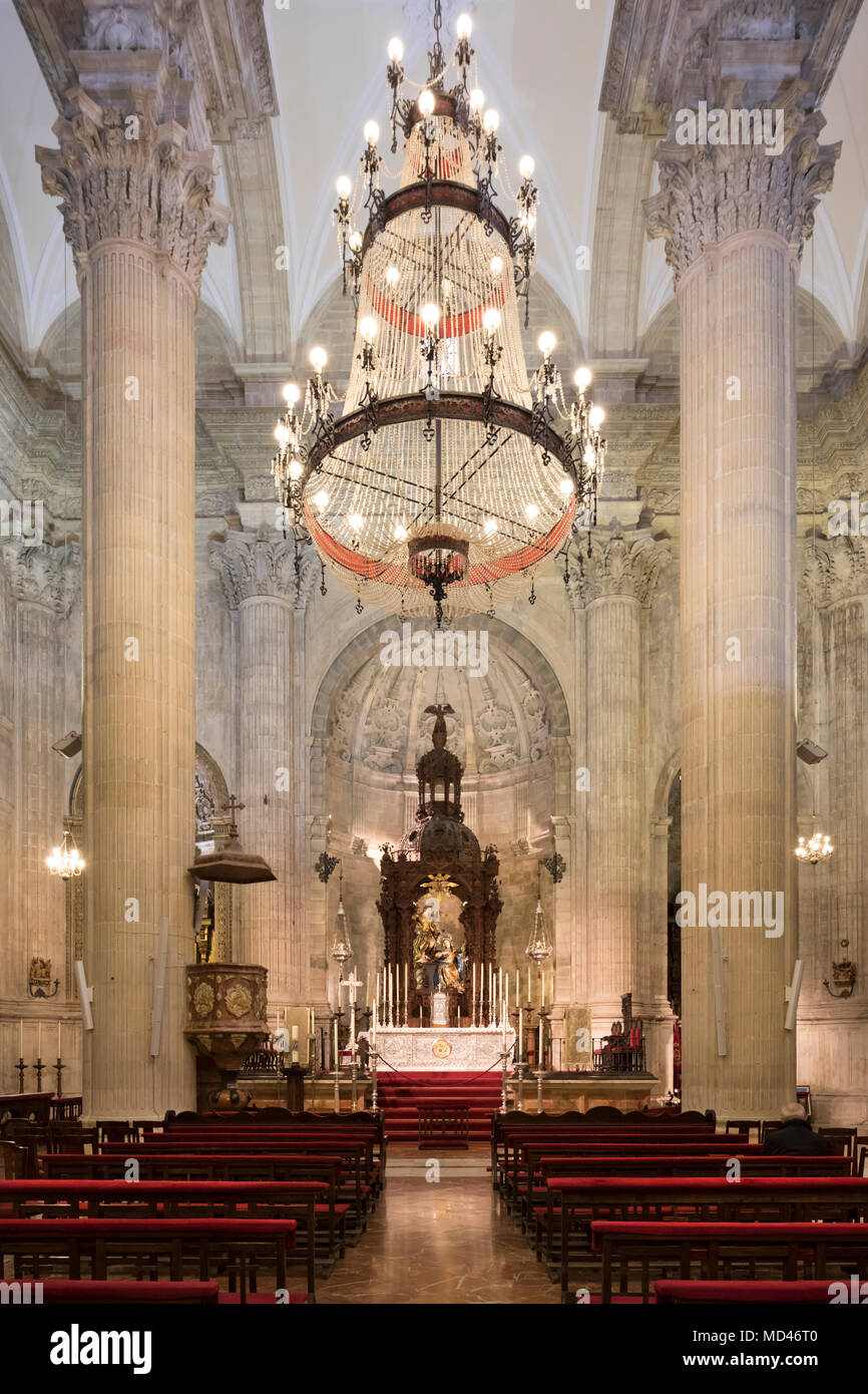 Interno della Iglesia de Santa Maria la Mayor chiesa, Ronda, Andalusia, Spagna, Europa Foto Stock