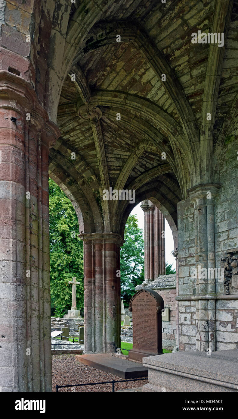 Dryburgh Abbey. Dryburgh, St.Boswells, Roxburghshire, Scottish Borders, Scotland, Regno Unito, Europa. Foto Stock