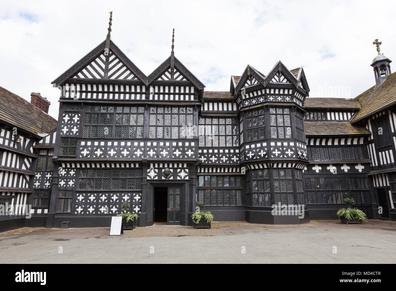 Bramall Hall. Bramhall, Stockport, Greater Manchester, Regno Unito. Foto Stock