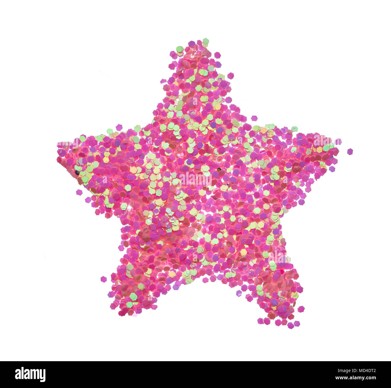 Luminose e originale sfondo multicolore, sotto forma di un a cinque punte stella stencil Foto Stock