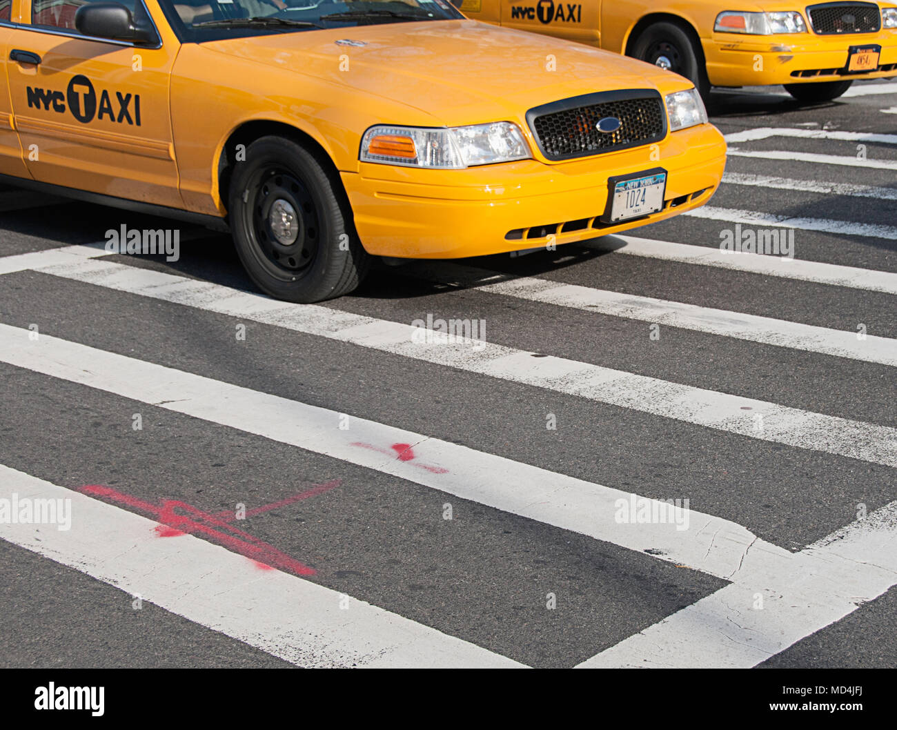 New York City Taxis. Foto Stock