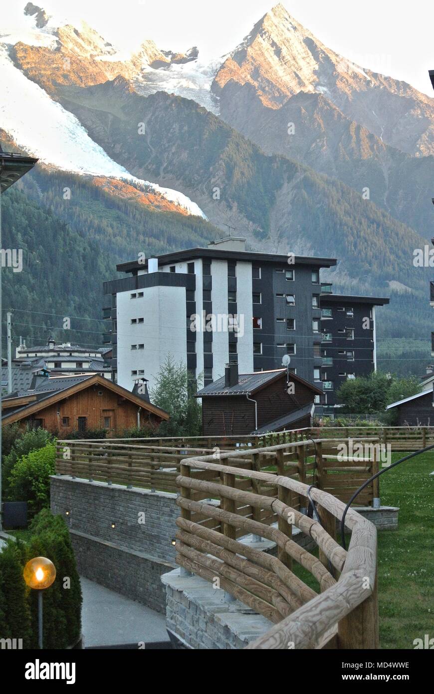 Chamonix Mont Blanc, Alpi francesi Foto Stock