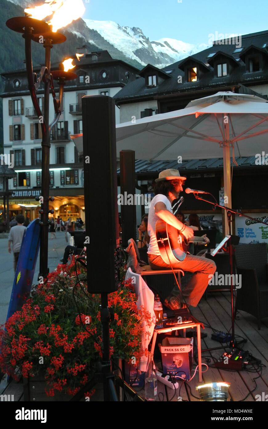 Chamonix Mont Blanc, Alpi francesi Foto Stock