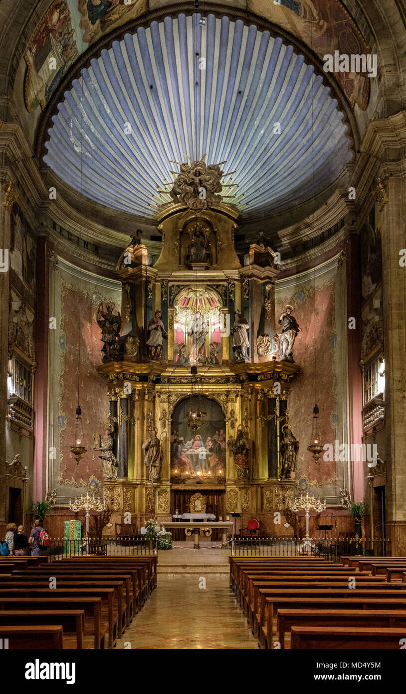 Chiesa di Santa Maria dels Àngels, Pollença, Mallorca, Spagna Foto Stock