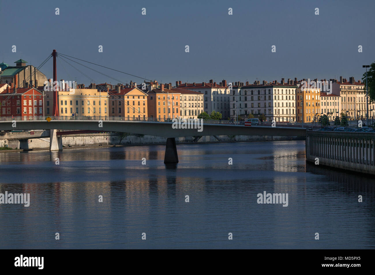 Lione, Passerelle du Palais de Justice Foto Stock