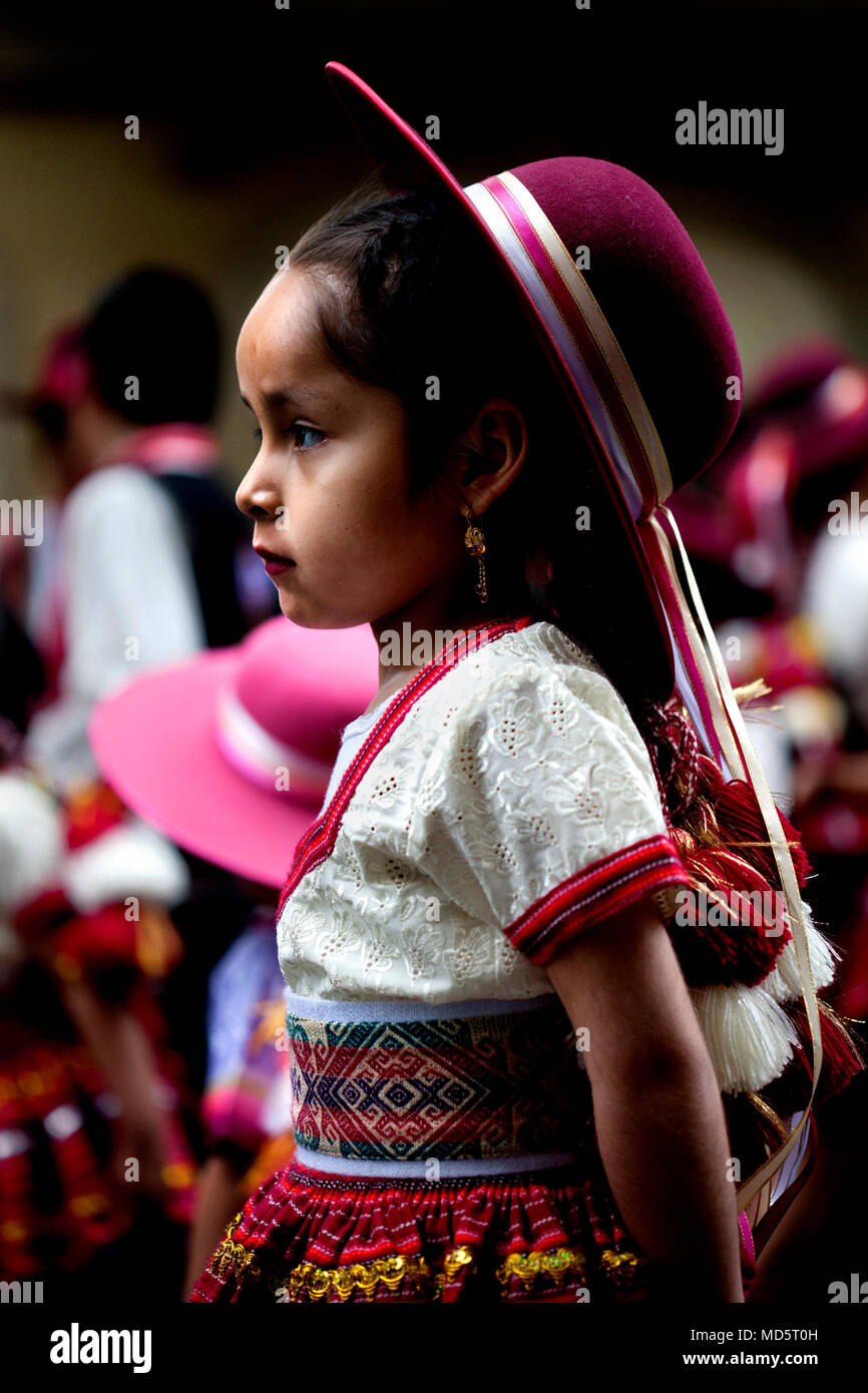 Celebrazione boliviano, Barcelona, Spagna. Foto Stock