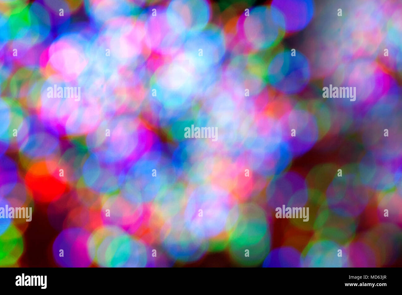 Vacanze a creare luci colorate bokeh di fondo Foto Stock
