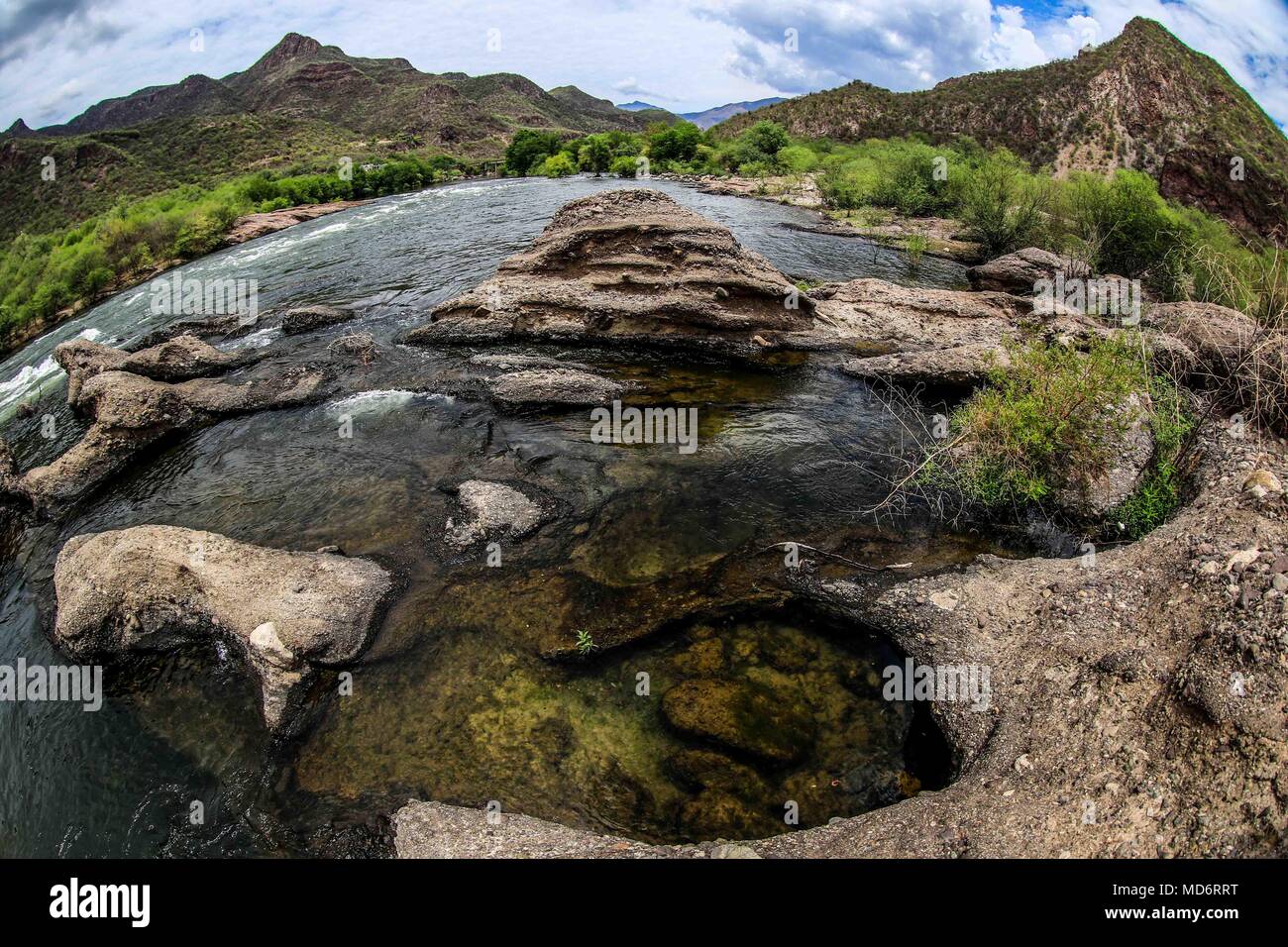 Rio Yaqui, situato nel comune di Soyopa., Sonora, Messico.** © Foto:©LuisGutierrez/NortePhoto.com Rio Yaqui localizado en el municio de Sonora Messico. © foto:©LuisGutierrez/NortePhoto.com Foto Stock