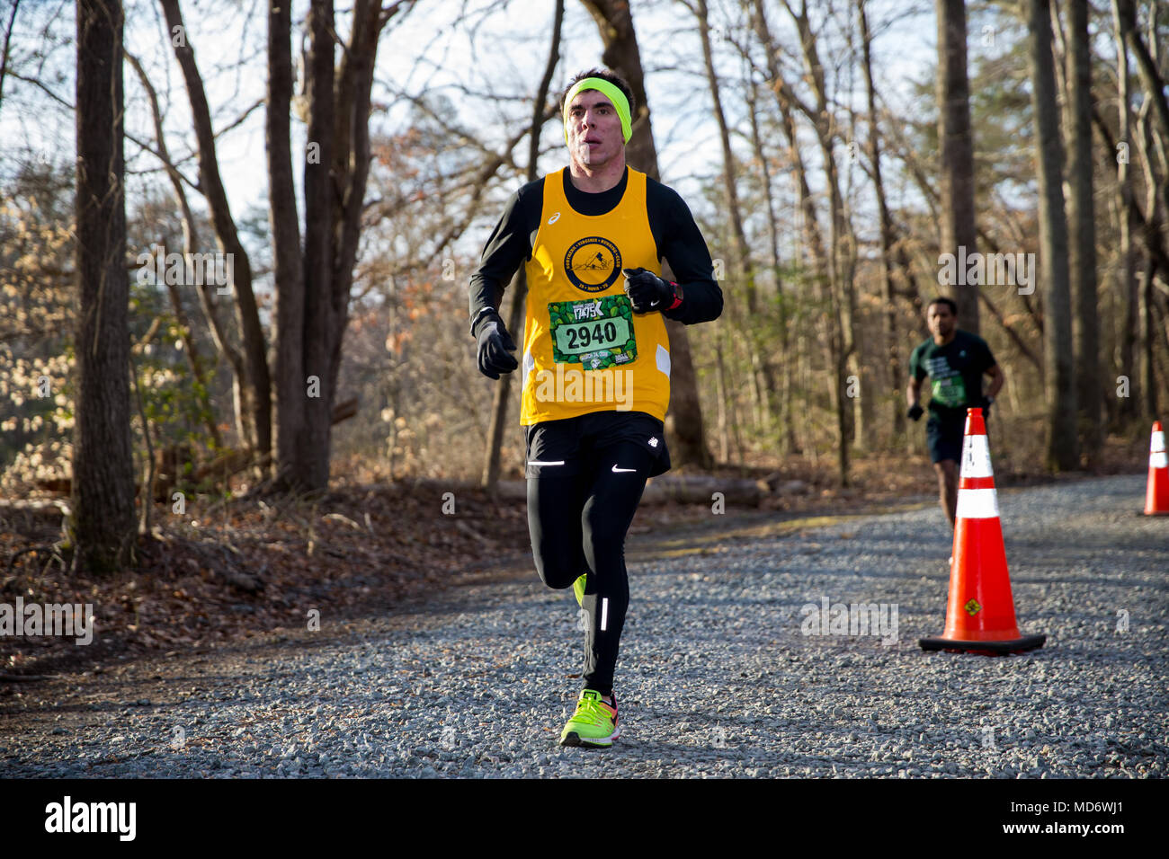 Evan Fallor eseguito durante il Marine Corps Marathon (MCM) 17.75K run ...