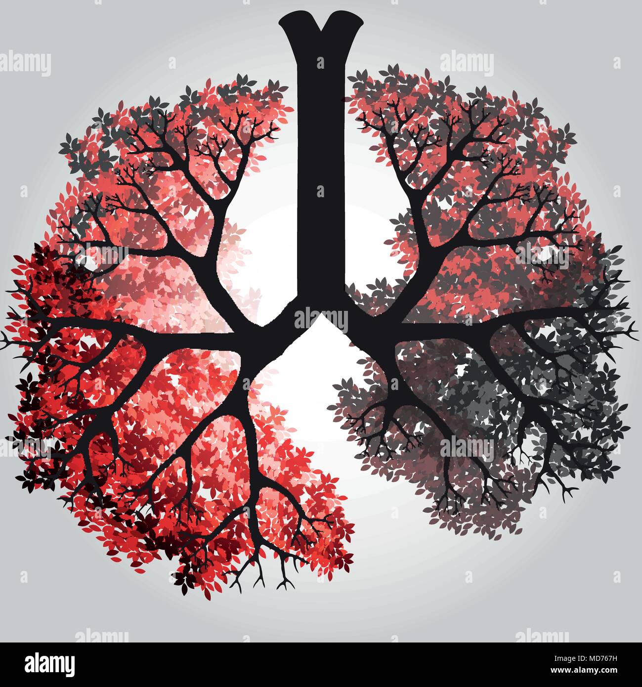 I rami degli alberi come polmoni - Illustrazione Vettoriale Illustrazione Vettoriale