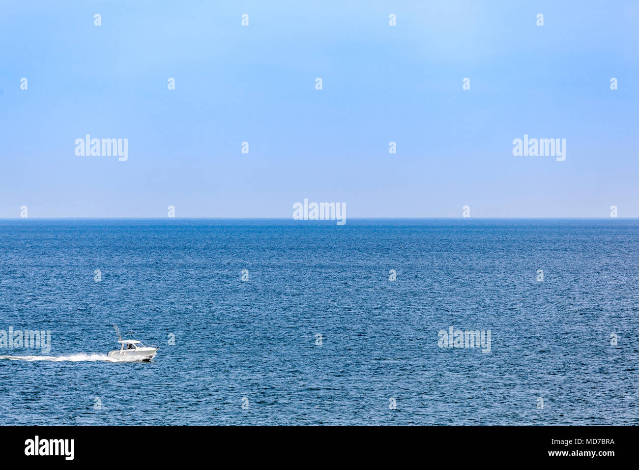 Motorboot auf der Ostsee Foto Stock