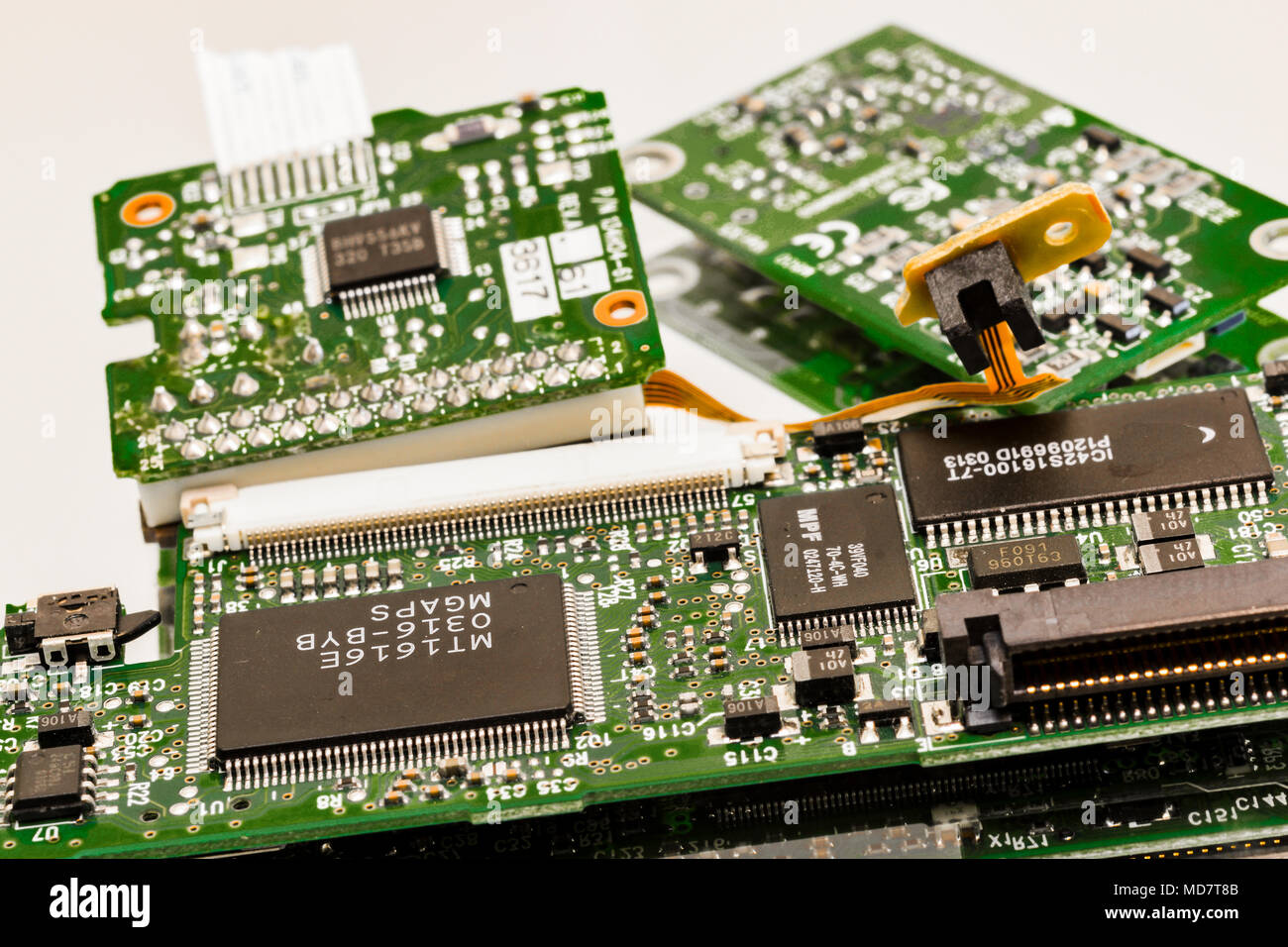 I componenti del computer da un personal computer dal lettore di dischi Foto Stock
