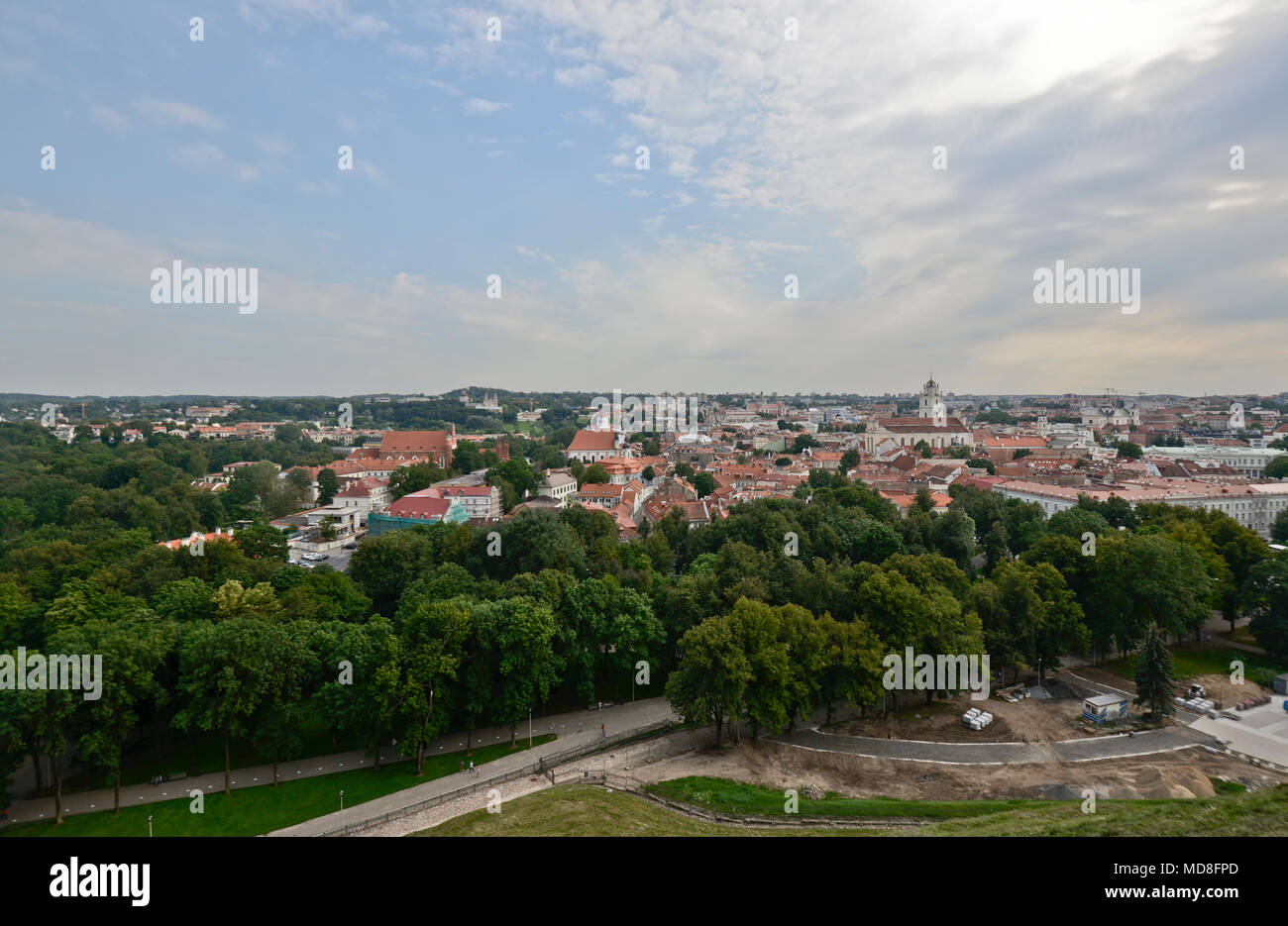 Vista panoramica di Vilnius, Lituania Foto Stock