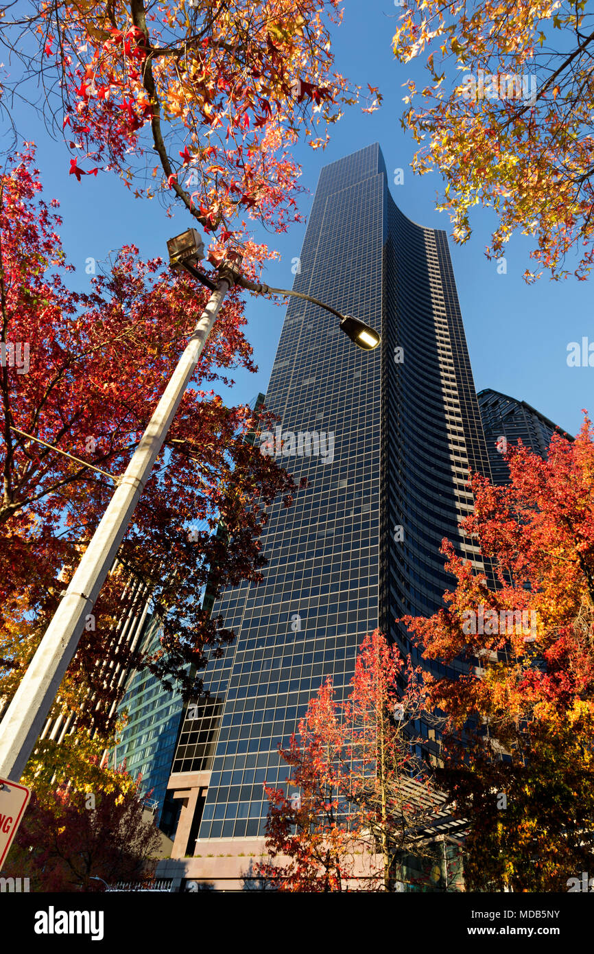 WA15287-00...WASHINGTON - Columbia Center, a 76 piani di altezza, è l'edificio più alto di Seattle. 2017 Foto Stock