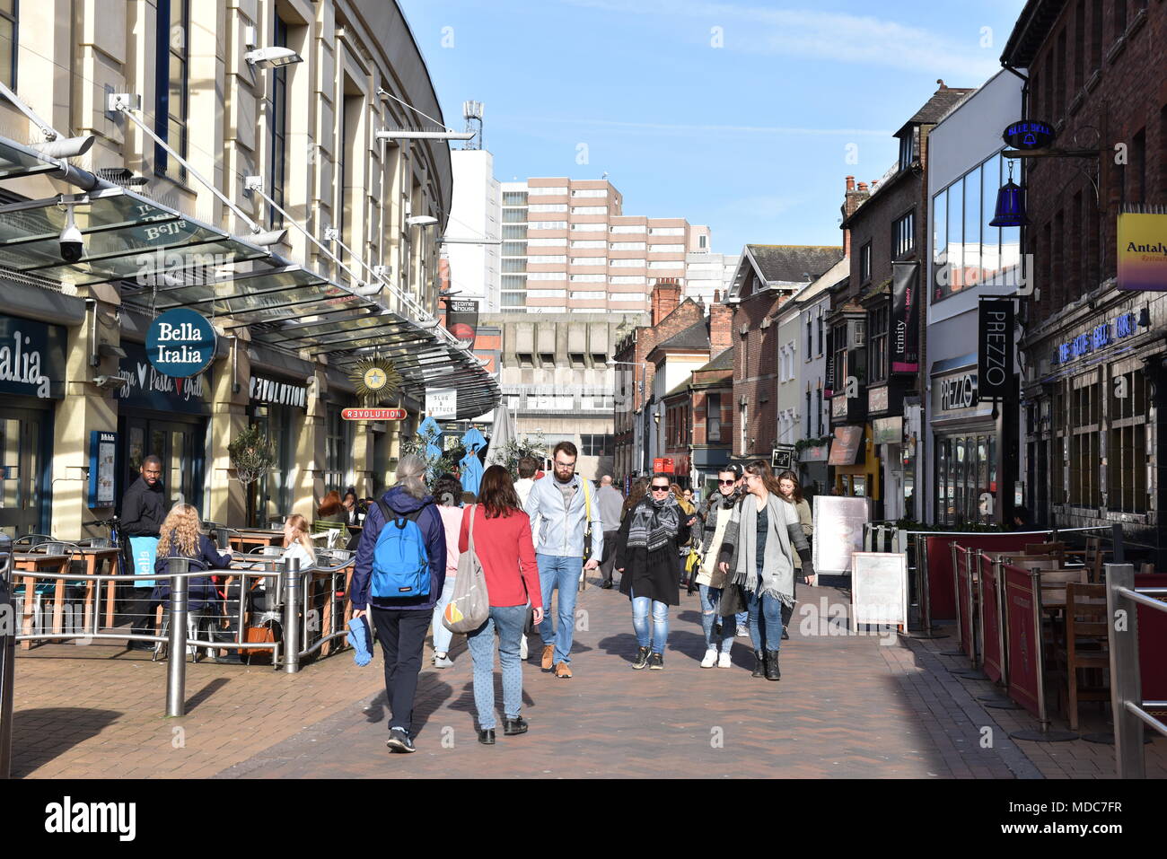 People Shopping di Nottingham - Inghilterra Foto Stock