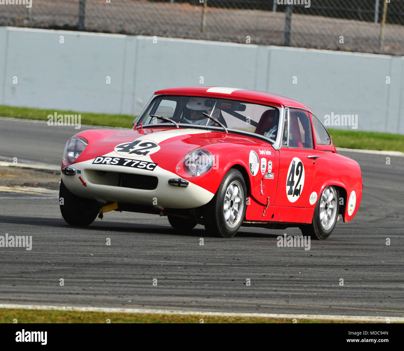Silverstone, Towcester, Northamptonshire, Inghilterra, domenica 1 aprile 2018. Laurie Tucker, Ashley MG Midget, nel HRDC Coys Trophy evento tenutosi sul T Foto Stock