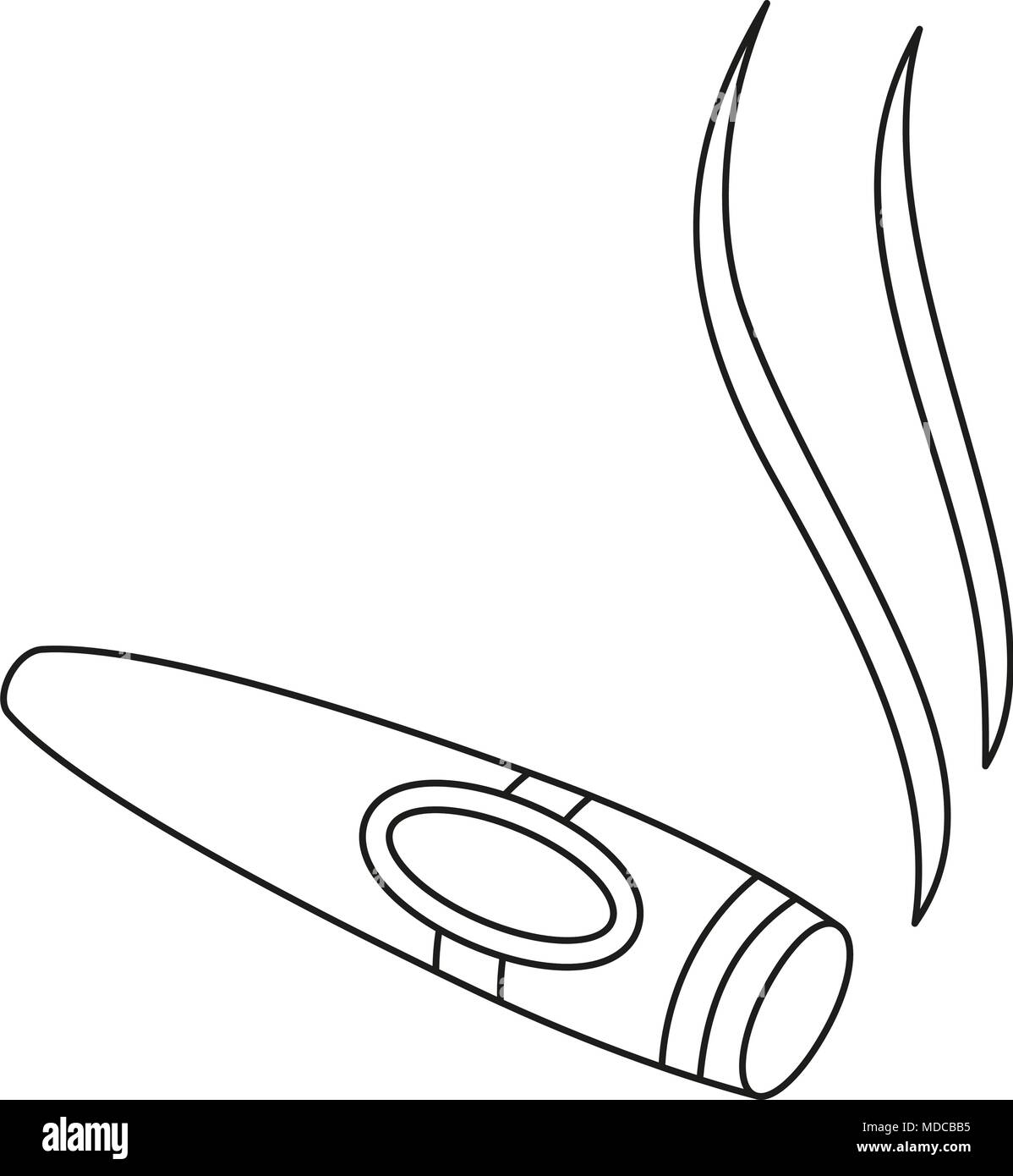 Line art in bianco e nero del sigaro illuminati Immagine e Vettoriale -  Alamy, image size:1198x1390