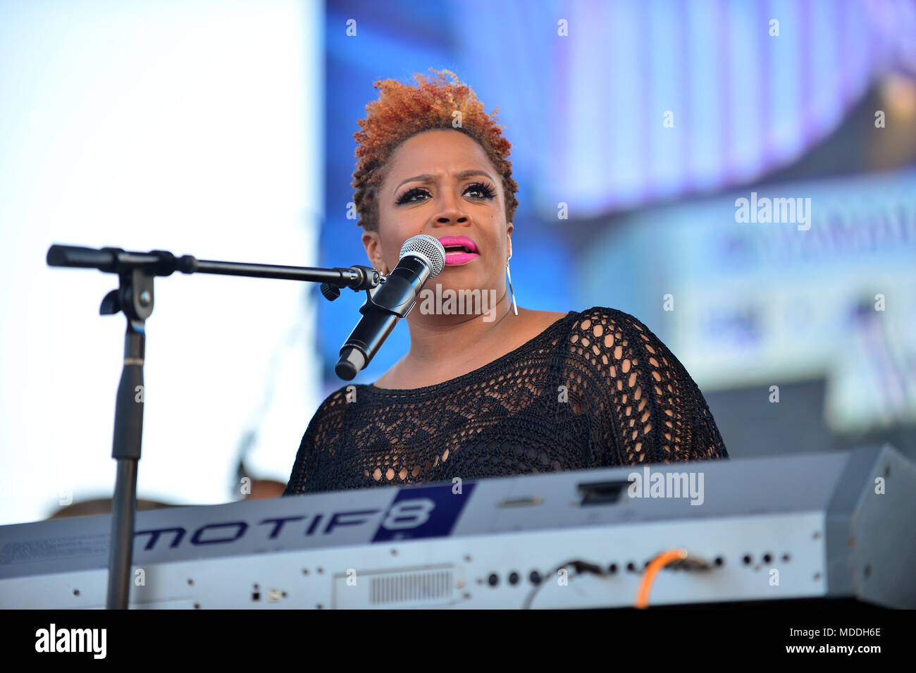 Xiii annuale Jazz nei giardini Music Festival, tenutosi all'Hard Rock Stadium di Miami, Florida. Dotato di: Avery Sunshine dove: Giardini di Miami, Florida, Stati Uniti quando: 18 Mar 2018 Credit: Johnny Louis/WENN.com Foto Stock