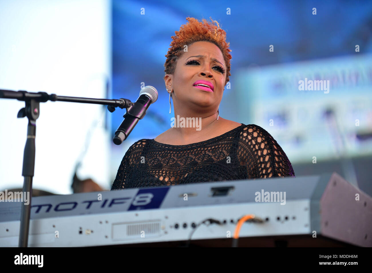 Xiii annuale Jazz nei giardini Music Festival, tenutosi all'Hard Rock Stadium di Miami, Florida. Dotato di: Avery Sunshine dove: Giardini di Miami, Florida, Stati Uniti quando: 18 Mar 2018 Credit: Johnny Louis/WENN.com Foto Stock