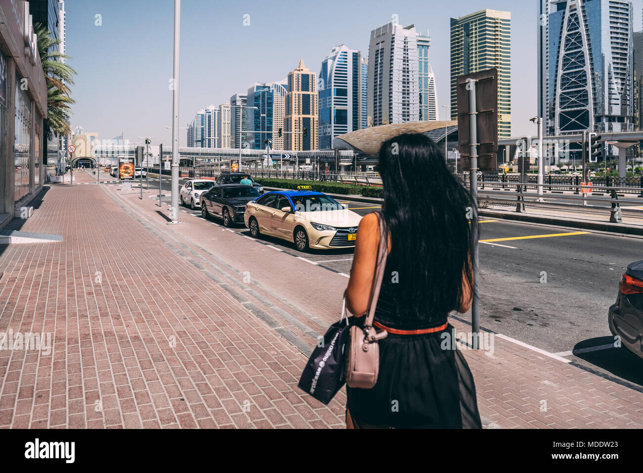 La vita quotidiana della città di Dubai, Emirates Foto Stock