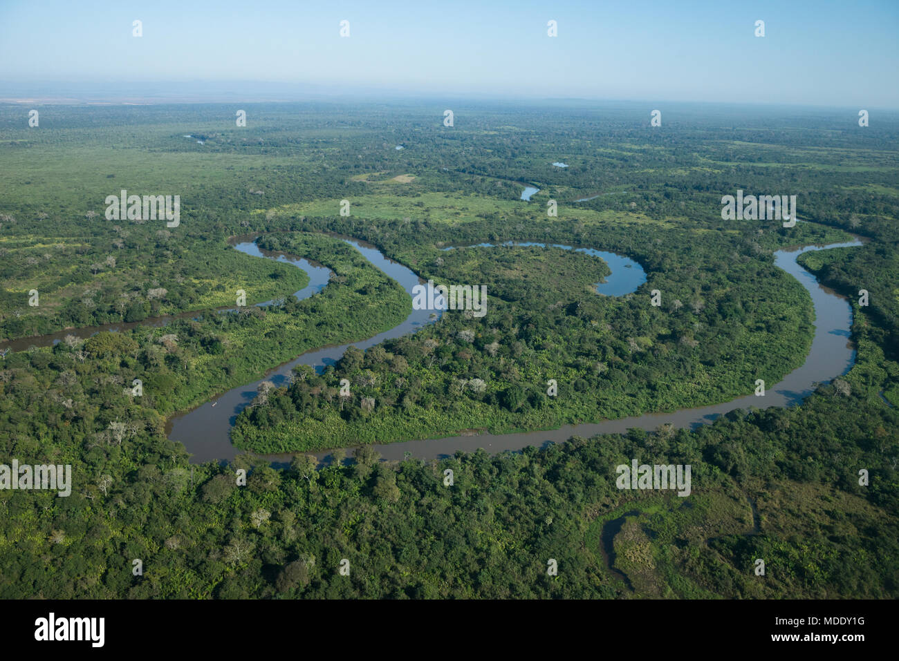 Vista aerea del Pantanal del Brasile Foto Stock