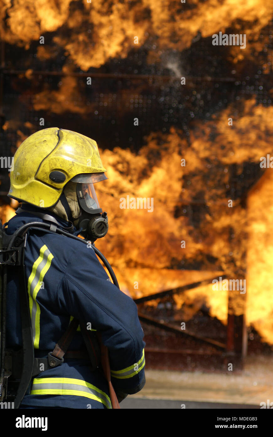 Lotta antincendio, aeromobili crash, fuoco e fiamme Foto Stock