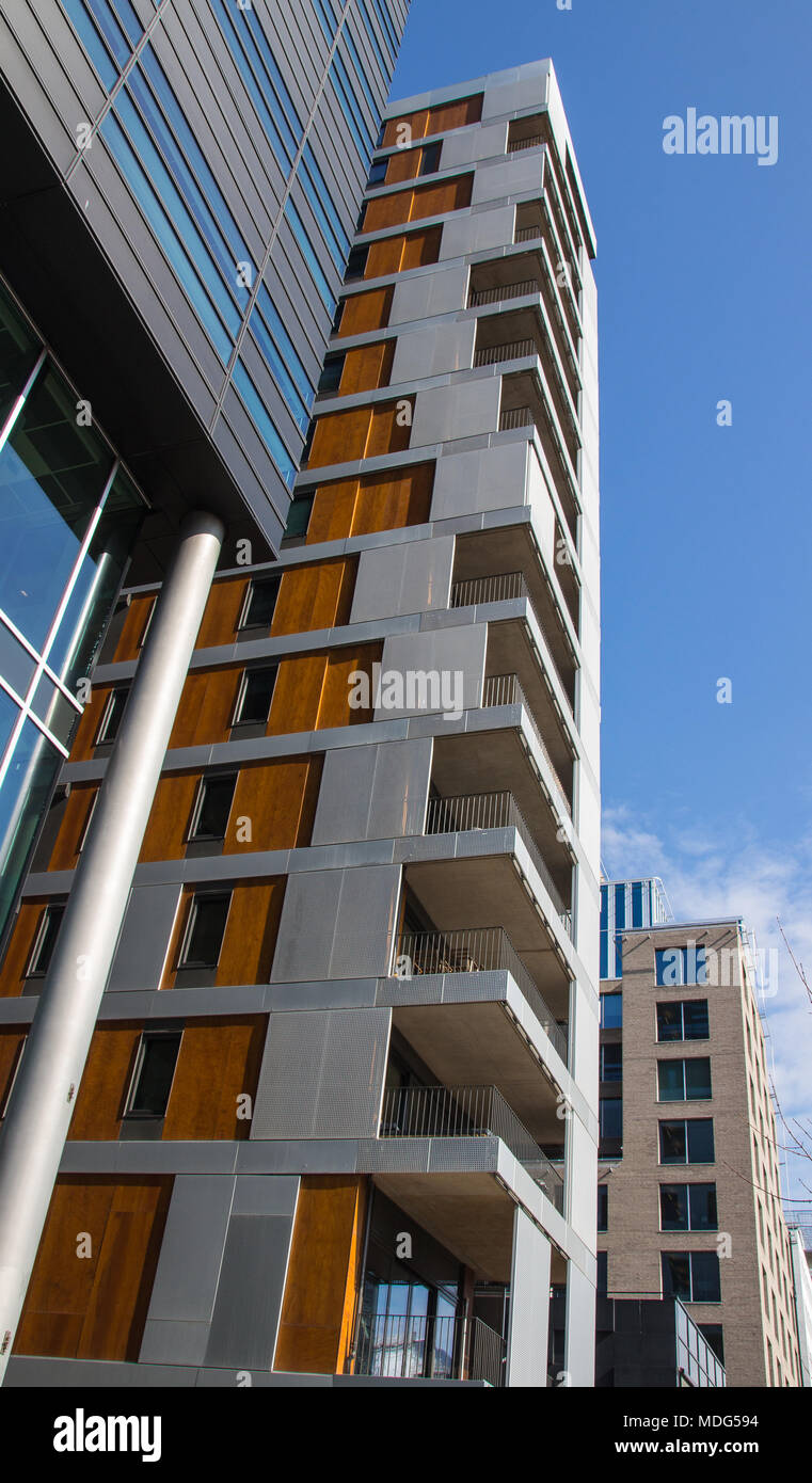 Codice a barre, Oslo, Arkitektur, moderne arkitektur, vetro, metall, betonf, tre, Foto Stock