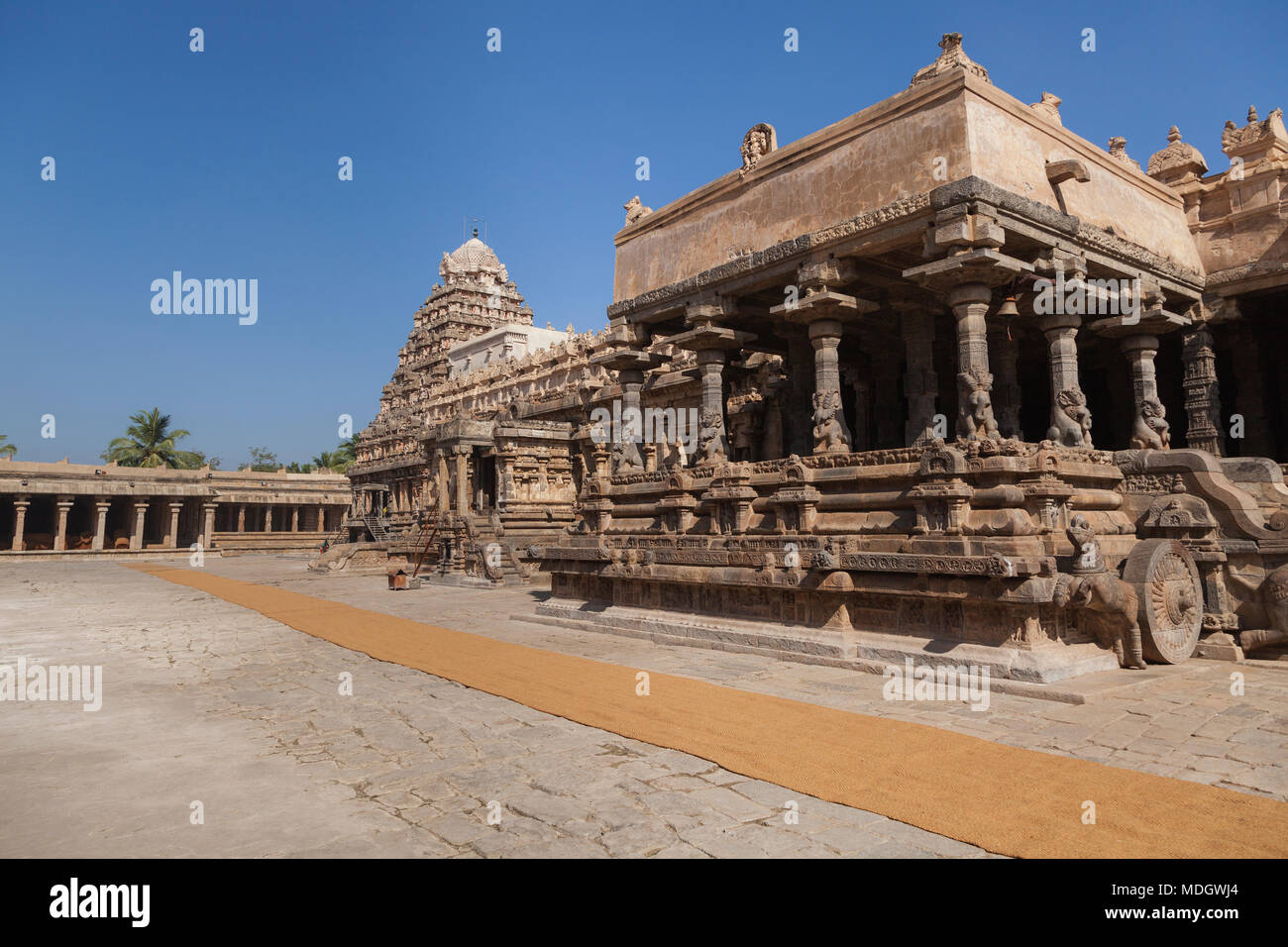 Asia, India, nello Stato del Tamil Nadu, Darasuram, Tempio Airavatesvara Foto Stock