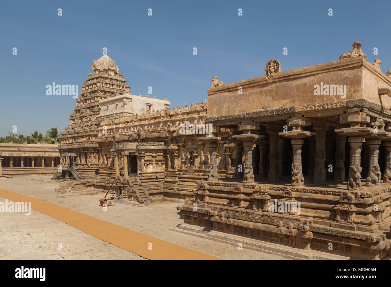 Asia, India, nello Stato del Tamil Nadu, Darasuram, Tempio Airavatesvara Foto Stock