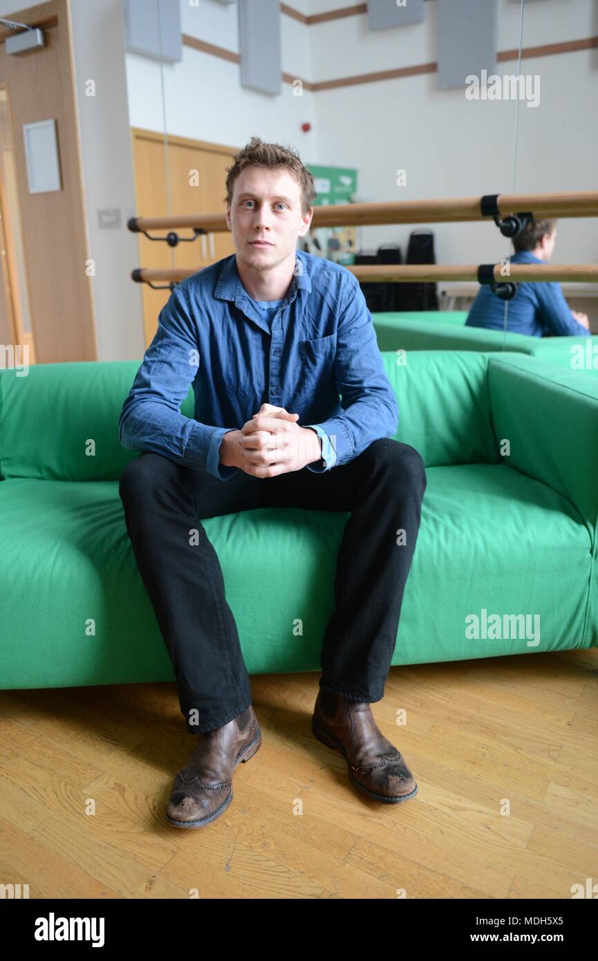 George Mackay attore inglese intervistata alla sceneggiatura Shetland 2017 Foto Stock