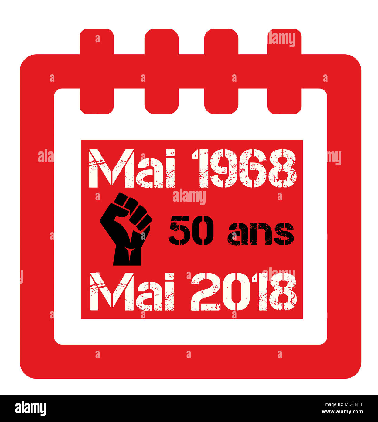 Maggio 1968 eventi in Francia, cinquantesimo anniversario Foto Stock