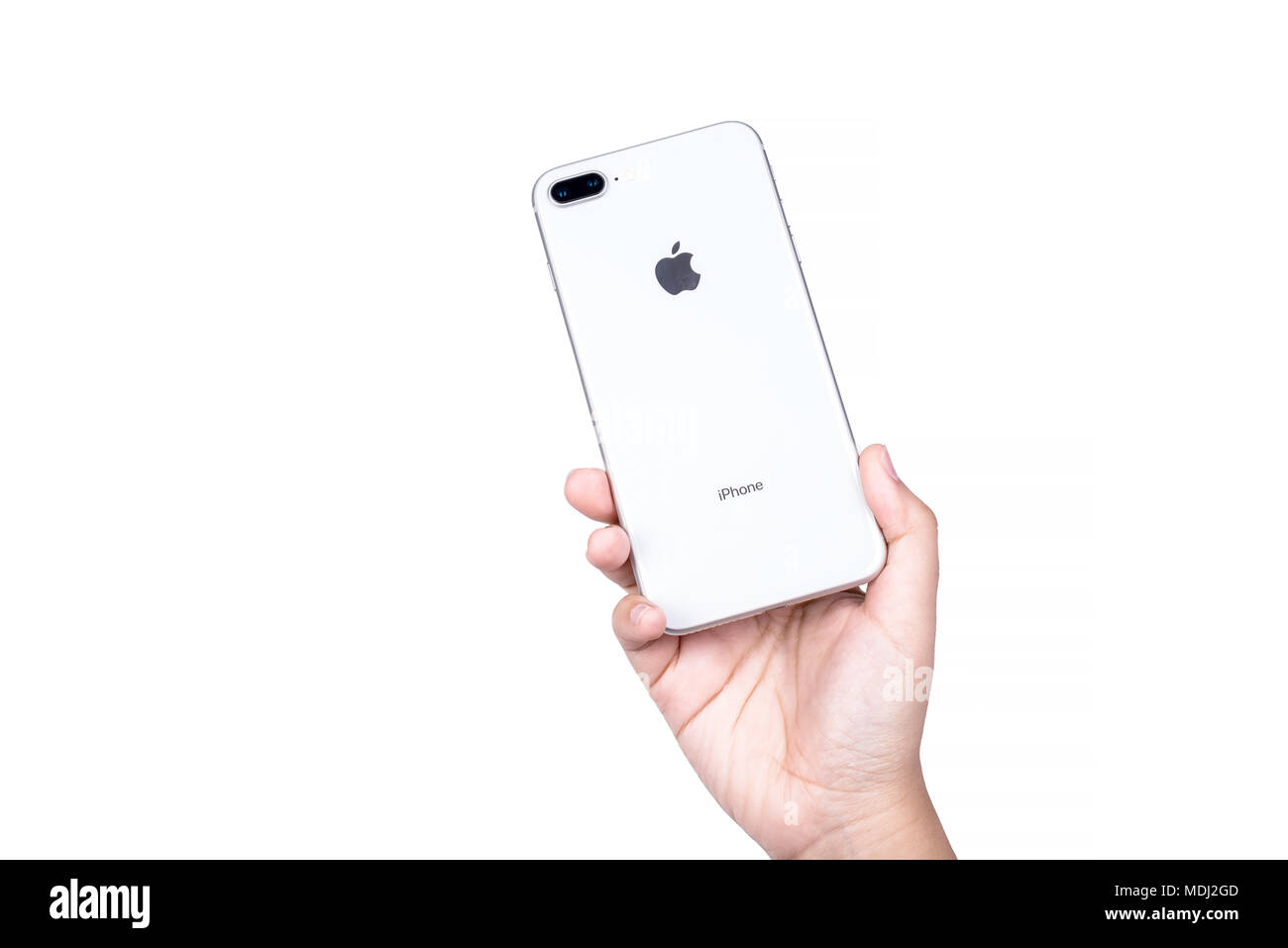 Bangkok, Tailandia - 19 novembre 2017:Nuova generazione di Apple iPhone 8  plus con scatola isolare su sfondo bianco. iPhone è più popolare di smar  Foto stock - Alamy