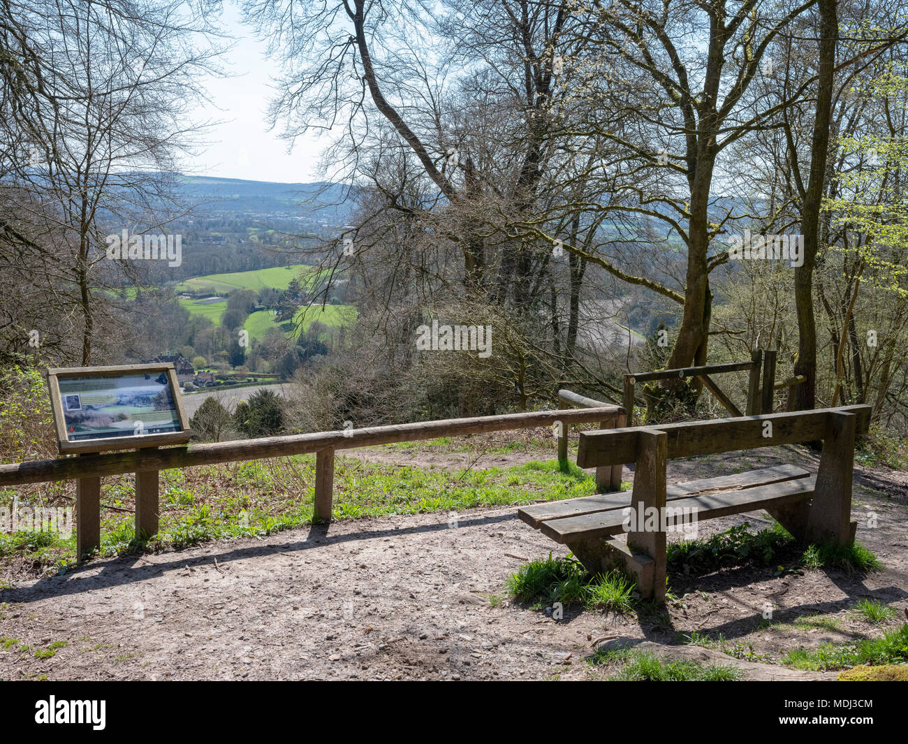 Ashford hangar Riserva Naturale Nazionale, vicino ripida al di fuori di Petersfield in Hampshire, eccellenti vedute sul South Downs e oltre Foto Stock