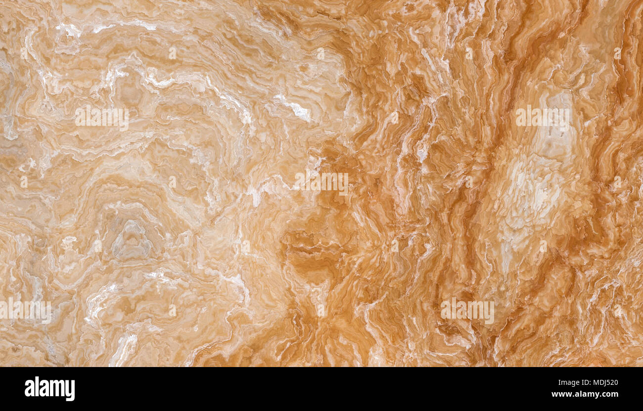 Golden curly onyx texture. Abstract background. 2d illustrazione Foto Stock