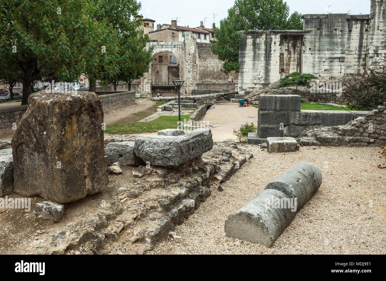 Vienne, giardino di Cibele rovine Foto Stock