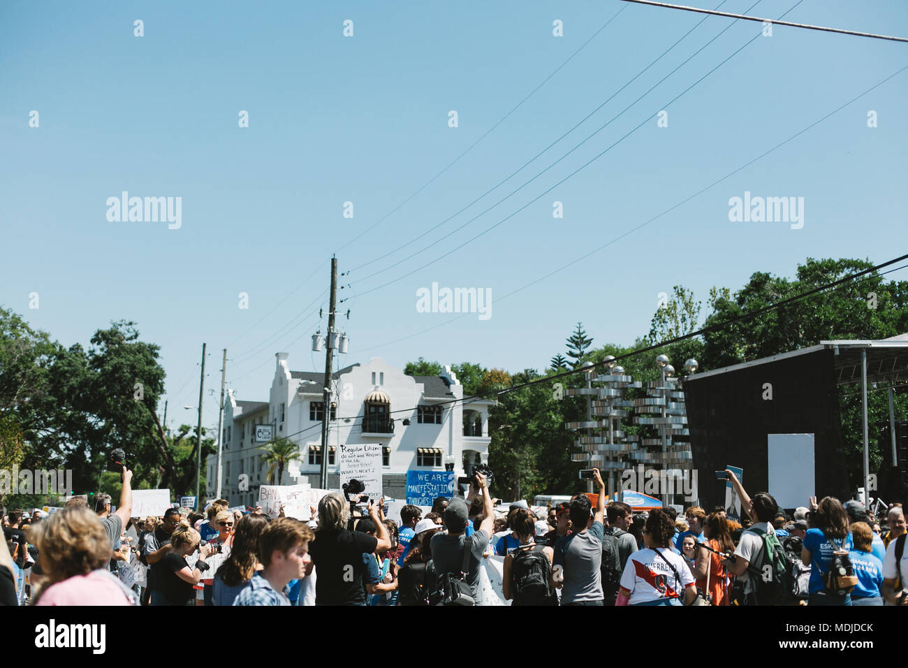 Marzo per la nostra vita a livello nazionale evento in downtown Orlando, Florida (2018). Foto Stock