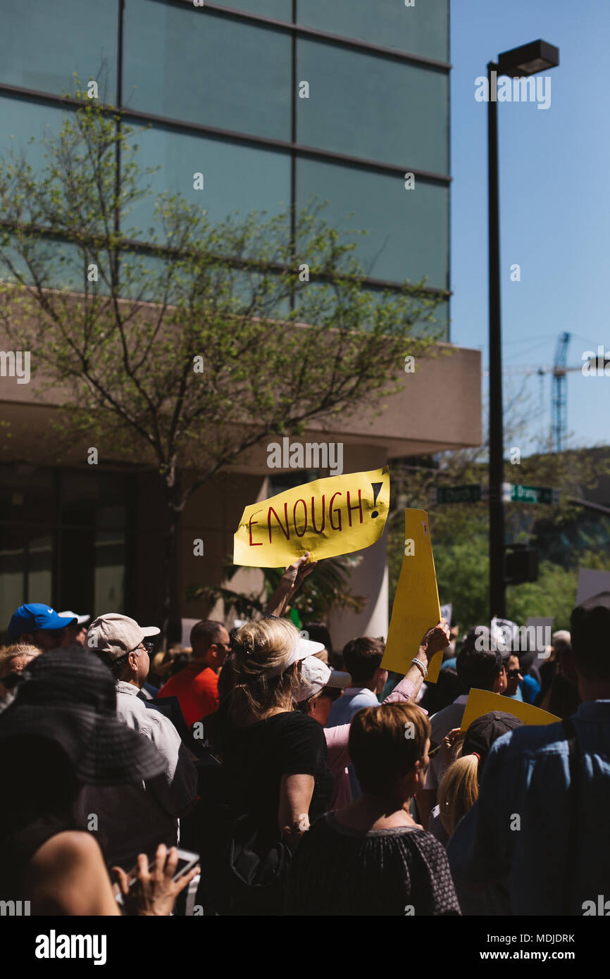 Marzo per la nostra vita a livello nazionale evento in downtown Orlando, Florida (2018). Foto Stock