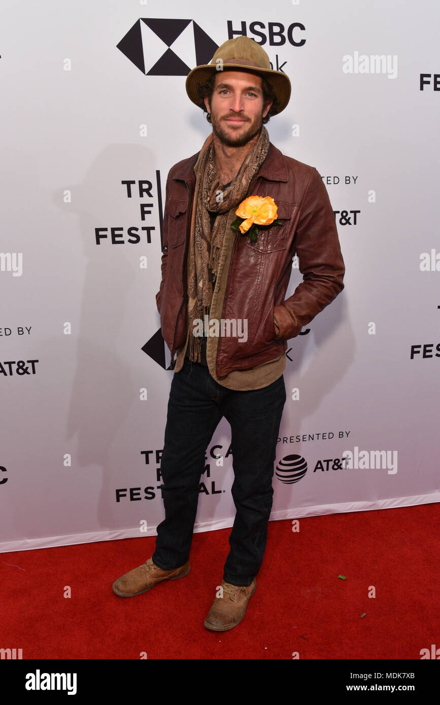 New York, Stati Uniti d'America. Il 19 aprile 2018. Giustizia Joslin assiste un screening di 'Blu notte' durante il 2018 Tribeca Film Festival al teatro SVA on April 19, 2018 in New York City. Credito: Erik Pendzich/Alamy Live News Foto Stock