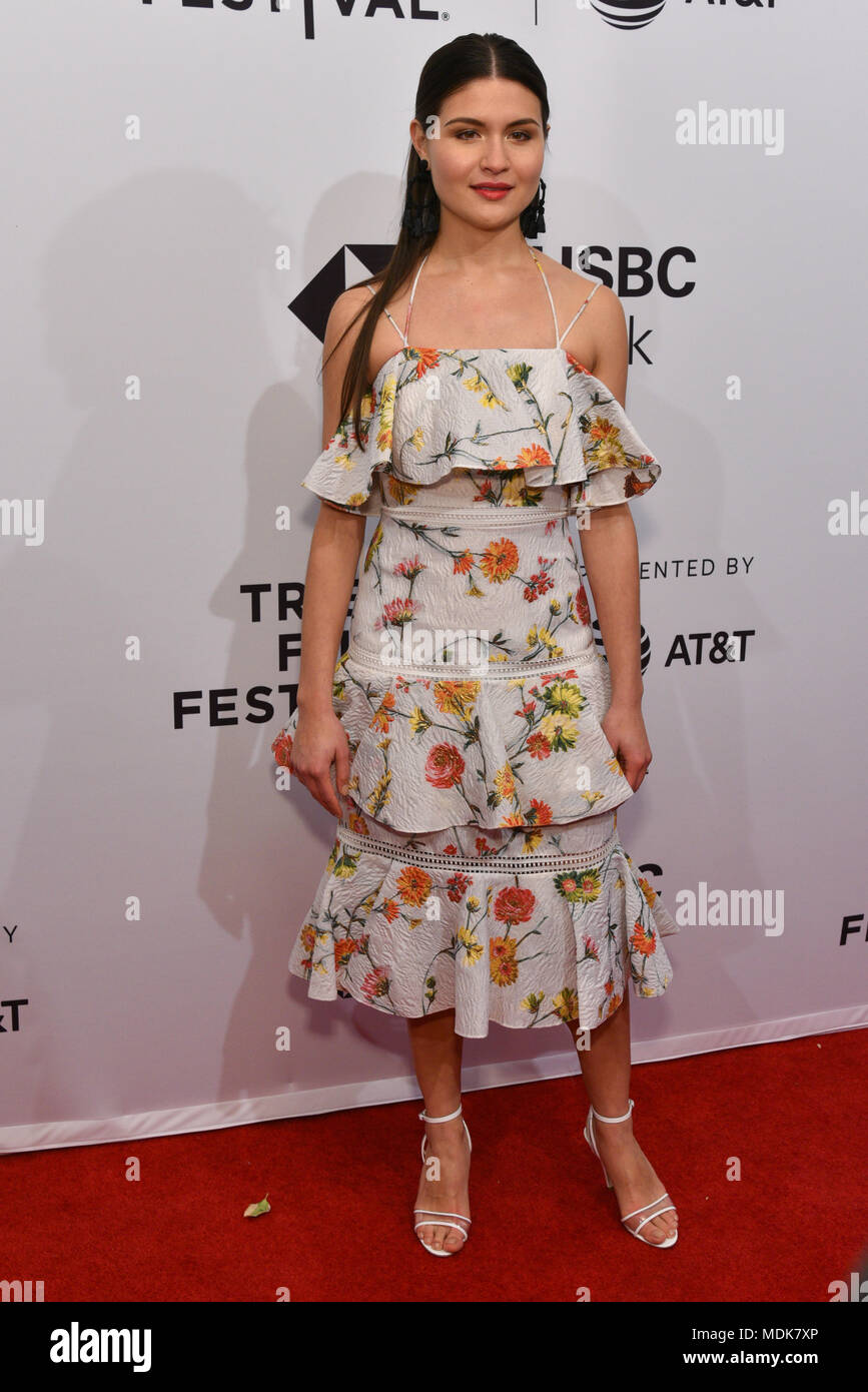 New York, Stati Uniti d'America. Il 19 aprile 2018. Phillipa Soo assiste un screening di 'Blu notte' durante il 2018 Tribeca Film Festival al teatro SVA on April 19, 2018 in New York City. Credito: Erik Pendzich/Alamy Live News Foto Stock
