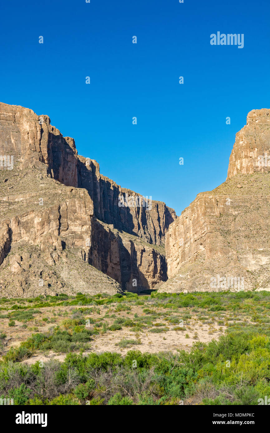 Texas, parco nazionale di Big Bend, Santa Elena Canyon Foto Stock