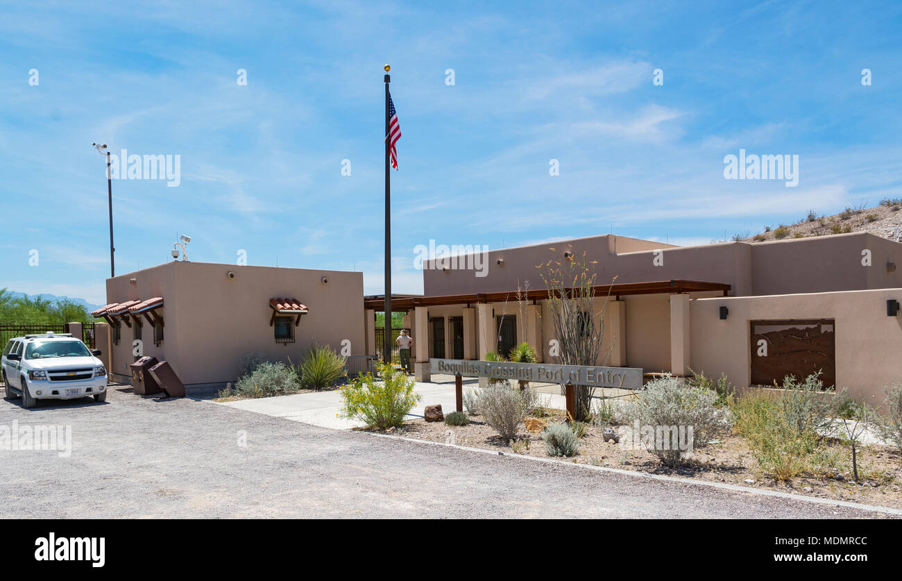 Texas, parco nazionale di Big Bend, Boquillas attraversando la porta di entrata, stazione di Ranger Foto Stock
