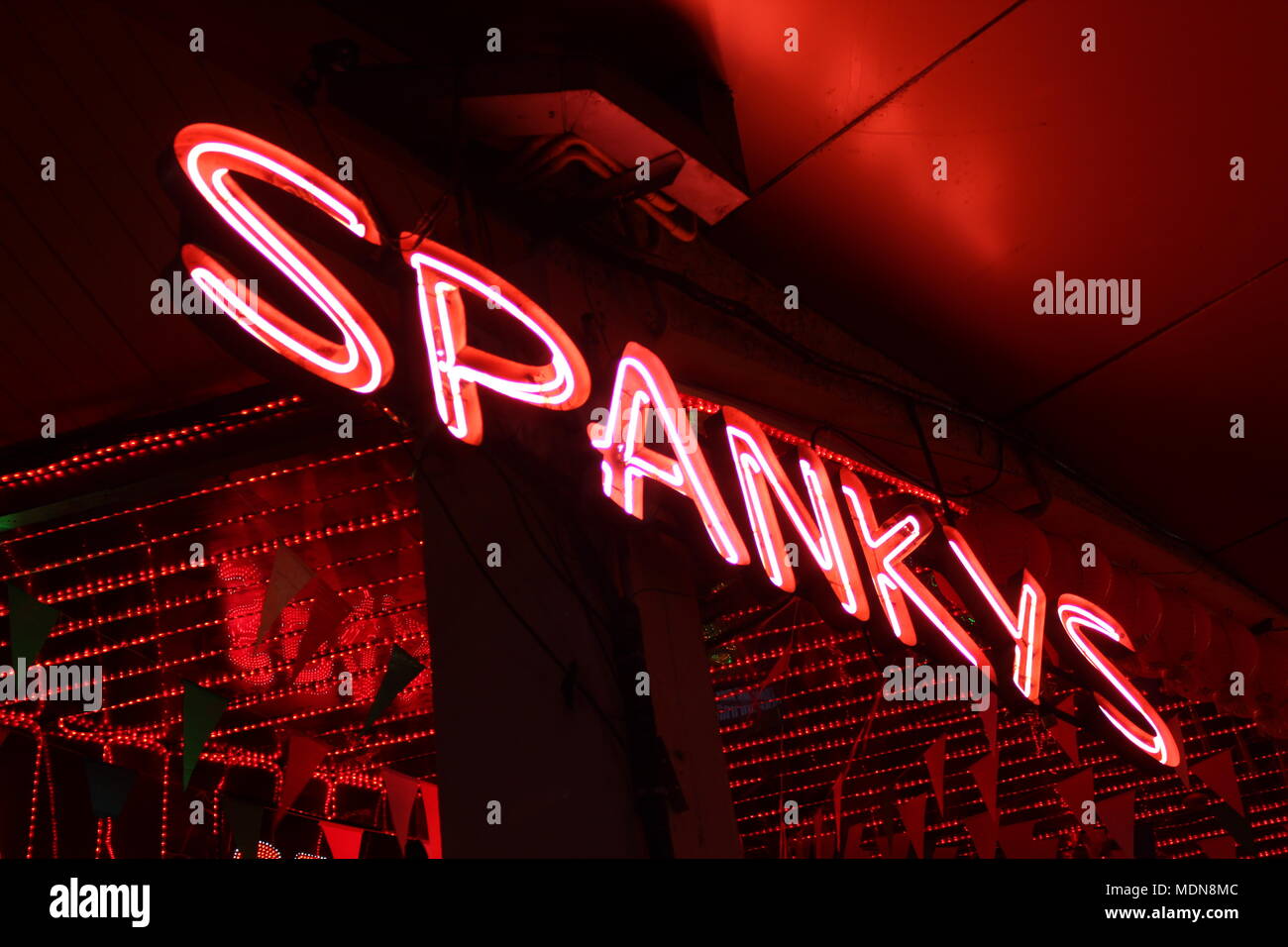 Barra Spankys Nana Plaza Bangkok Foto Stock