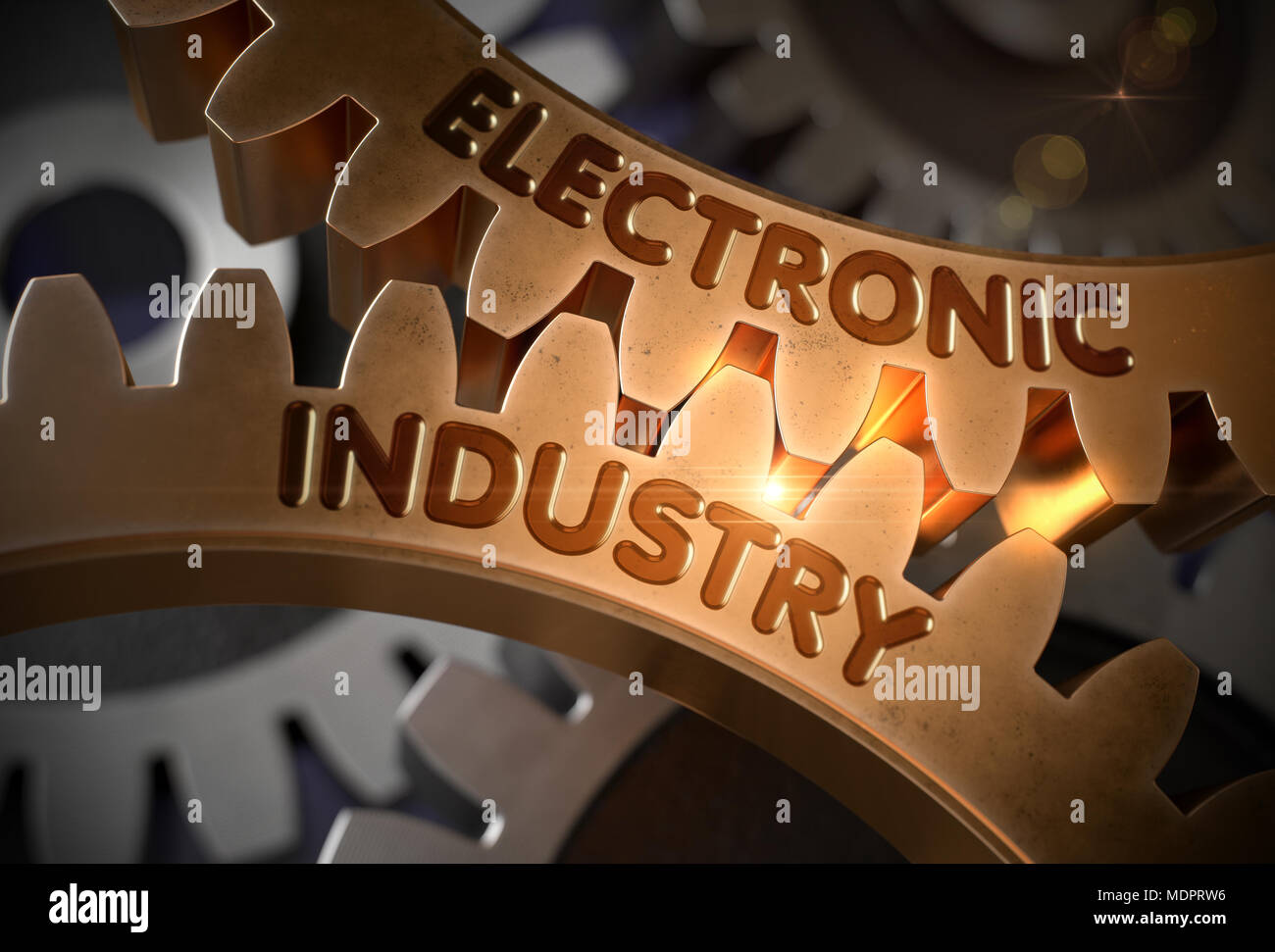 L'industria elettronica. 3D. Foto Stock