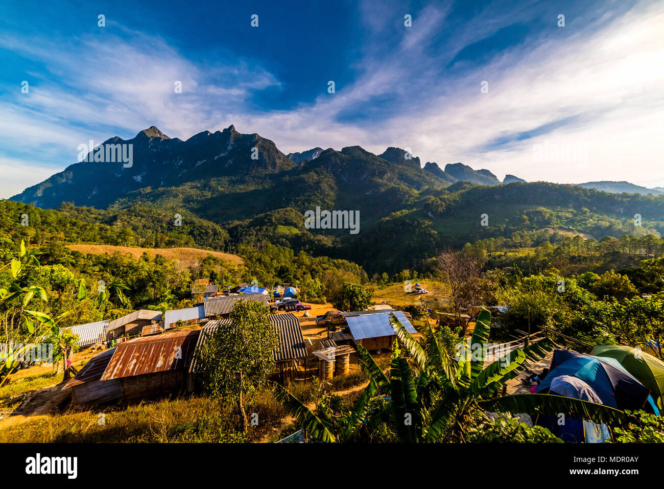 Montagna Doi Luang, Chiang Dao, Thailandia Foto Stock