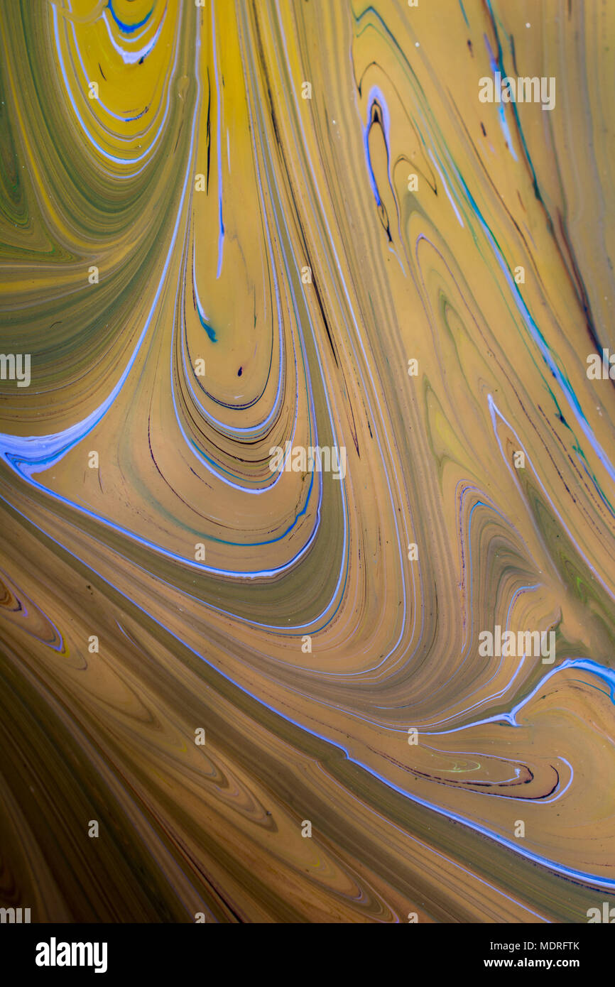 Tradizionale turca marmorizzazione artwork pattern come colorato sfondo astratto Foto Stock