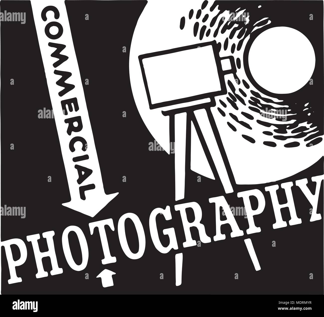 Fotografia commerciale - retrò arte Annunci Banner Illustrazione Vettoriale